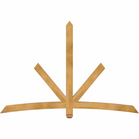 Ekena Millwork Alberta Rough Sawn Timber Gable Bracket, Western Red Cedar, 84"W x 56"H x 4"D x 4"F, 16/12 Pitch GBW084X56X0404ALB00RWR